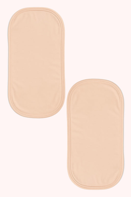 Eve Embrace Baby Burp Cloths - 2 Pack 100% Pima Cotton Absorbent Milk Spit Up Rags - Burping Cloths for Newborn, Girls Boys, Solid Peach
